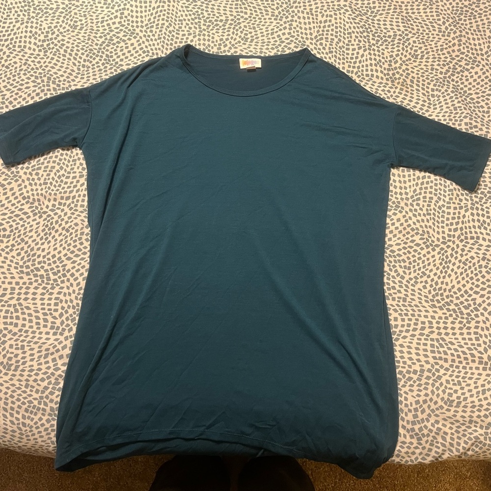 LuLaRoe Irma Tunic XXS Jewel Tone Deep Teal